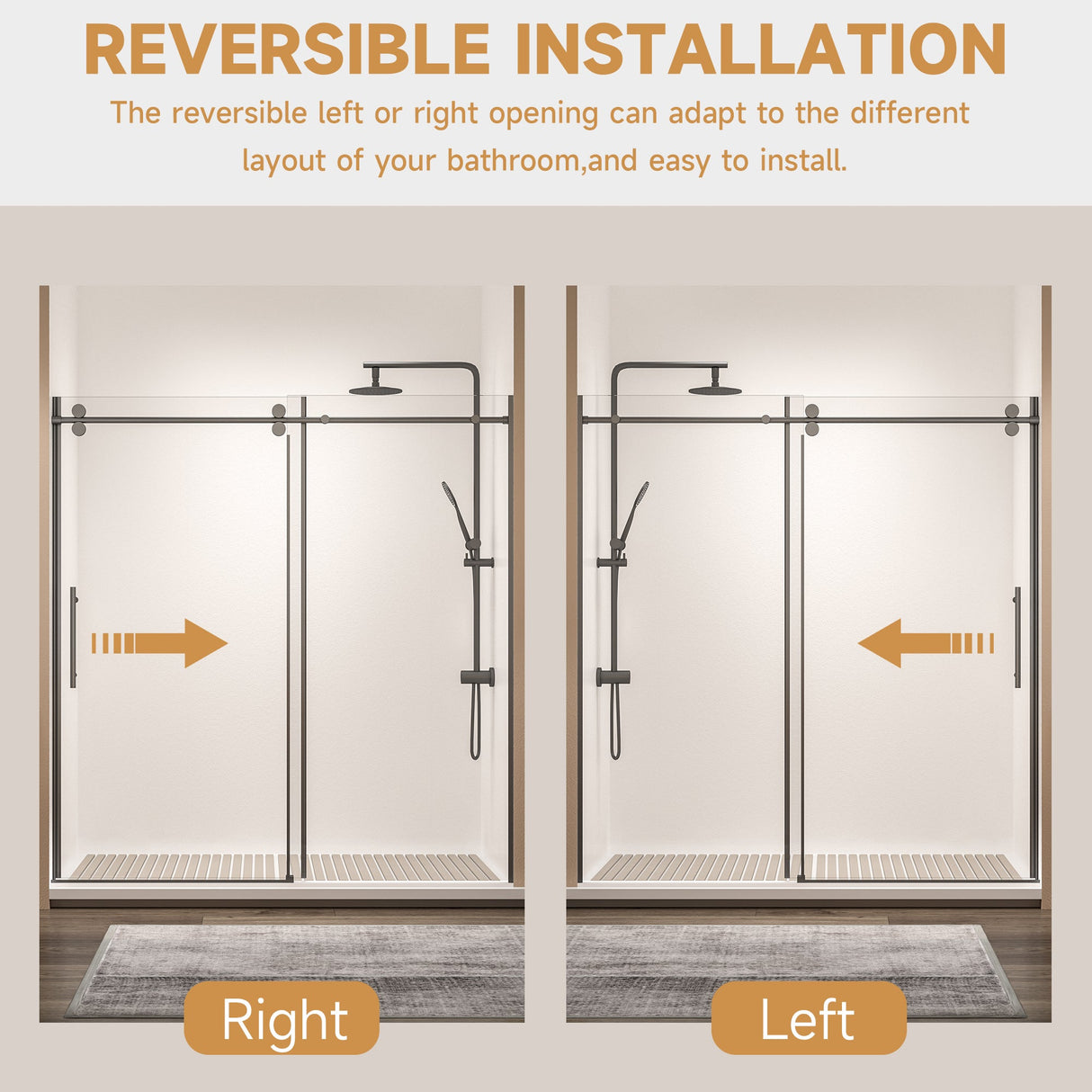 Frameless Single Sliding Shower Door