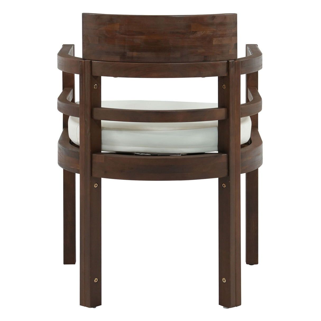 5 Piece Round Patio Table & Cushioned Armrest Chairs, Outdoor Dining Set With Umbrella Hole