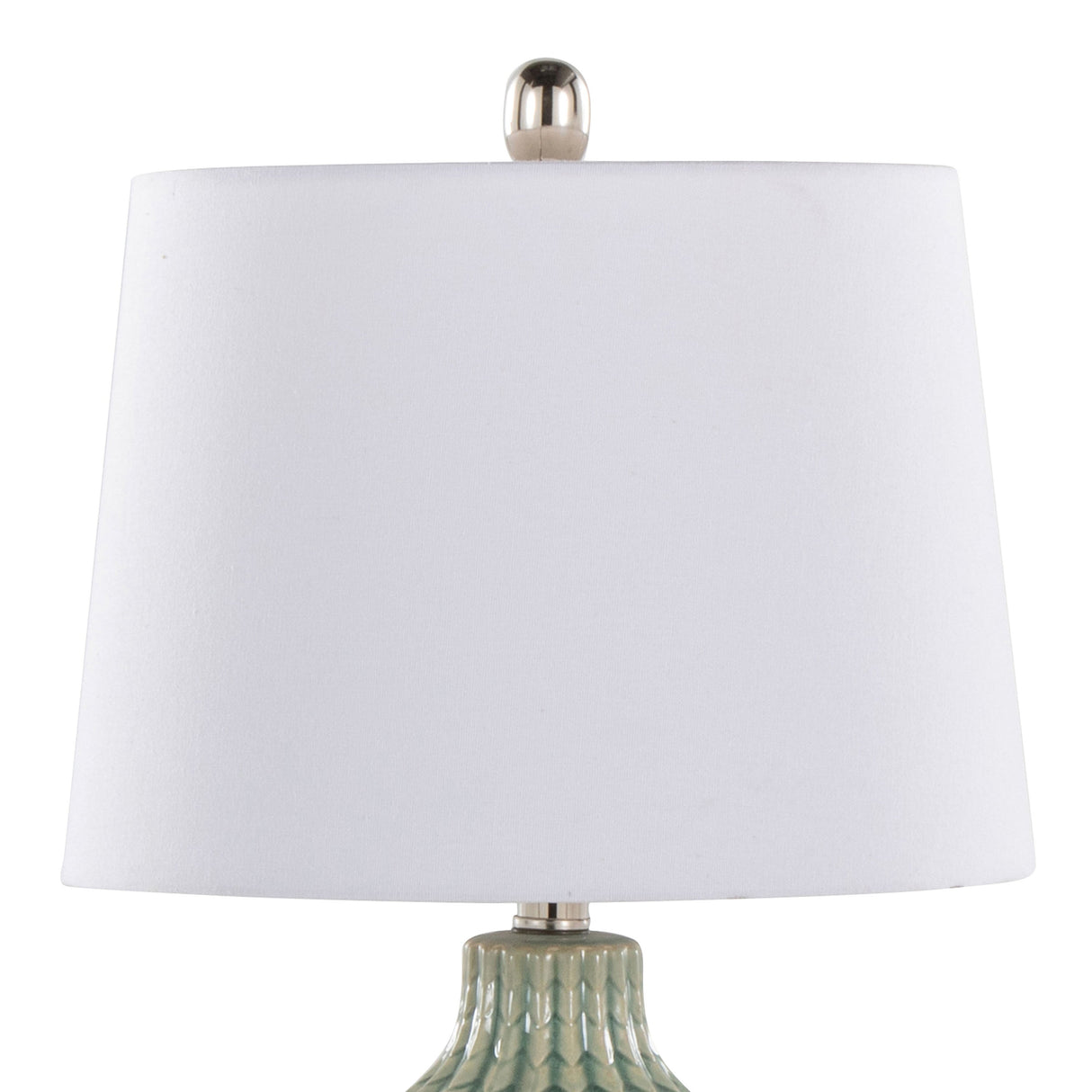 Rockwell 23" Contemporary Ceramic Table Lamps in Sage - Set of 2