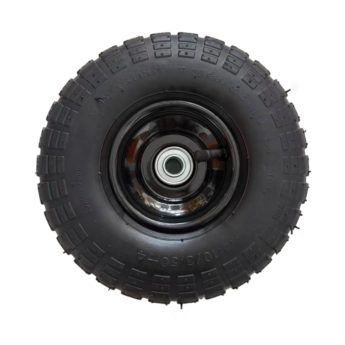 Air Wheels 410/3.50-4 10-Inch Replacement Part with Iron Construction - Black