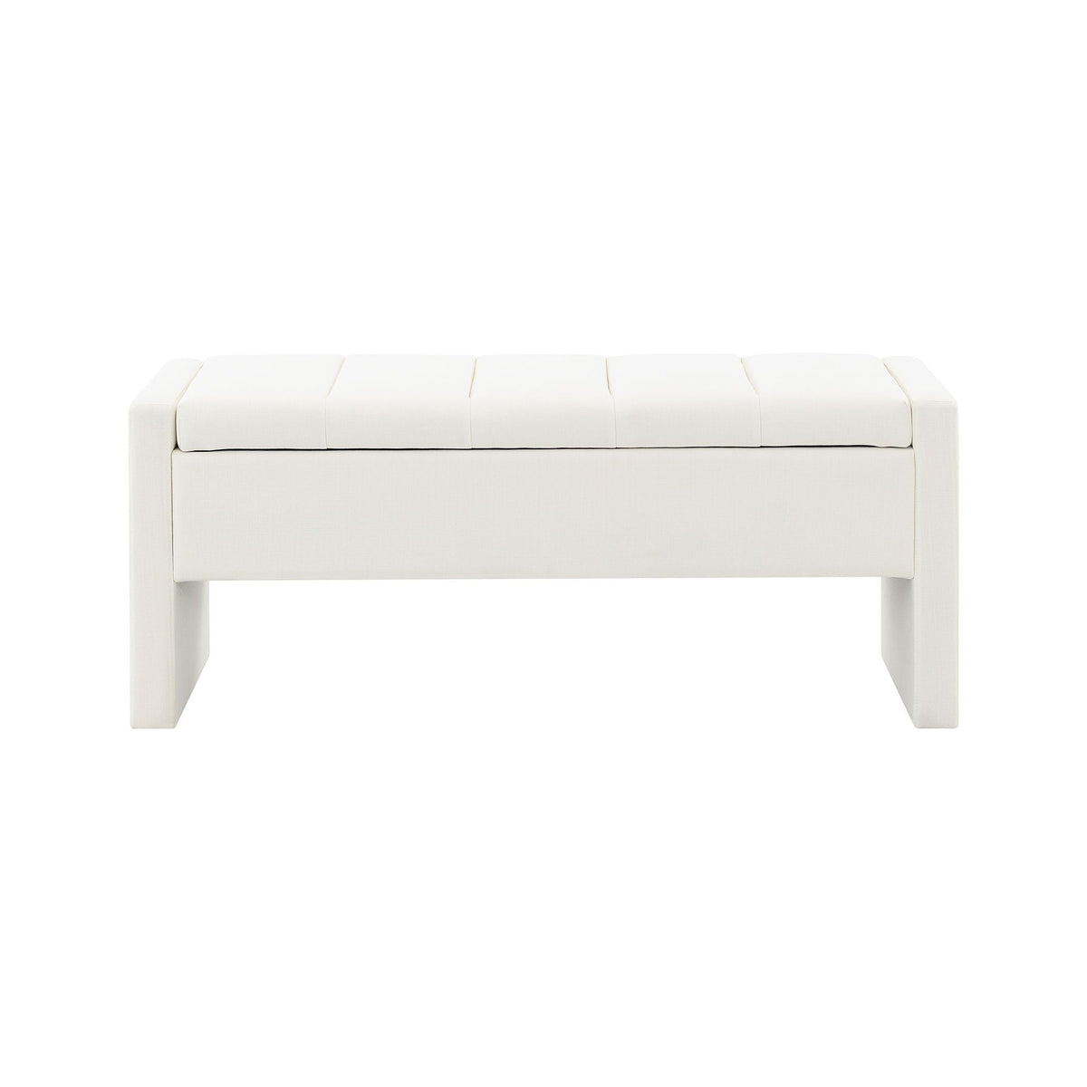 Modern Upholstered Large Bed End Bench With Storage