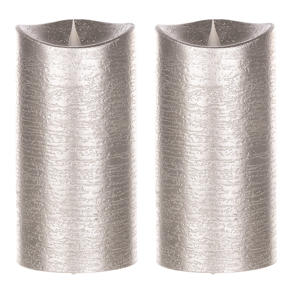 7" Silver Simplux Designer LED Candle with remote (Set of 2) - Tuesday Morning - Candles