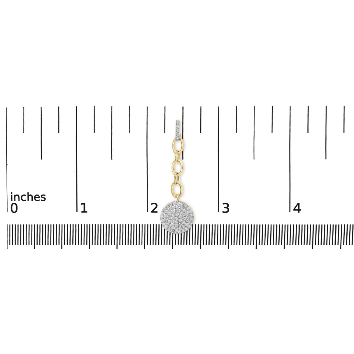 14K Yellow Gold 1.0 Cttw Diamond Chain Cluster Dangle Chain Earrings (I-J Color, I1-I2 Clarity)