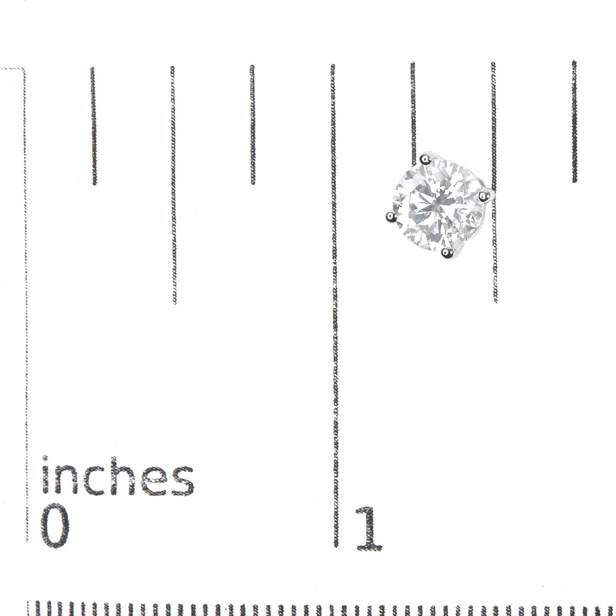 14K Gold Round Lab Grown Diamond Solitaire Stud Earrings with Screw Backs