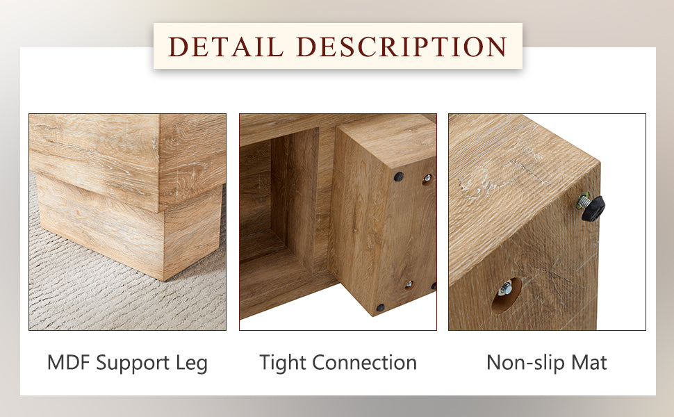 Modern Simple Light Wood Texture Coffee Table