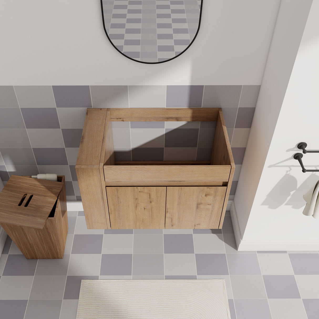 30 Inch Bathroom Vanity With Open Shelf