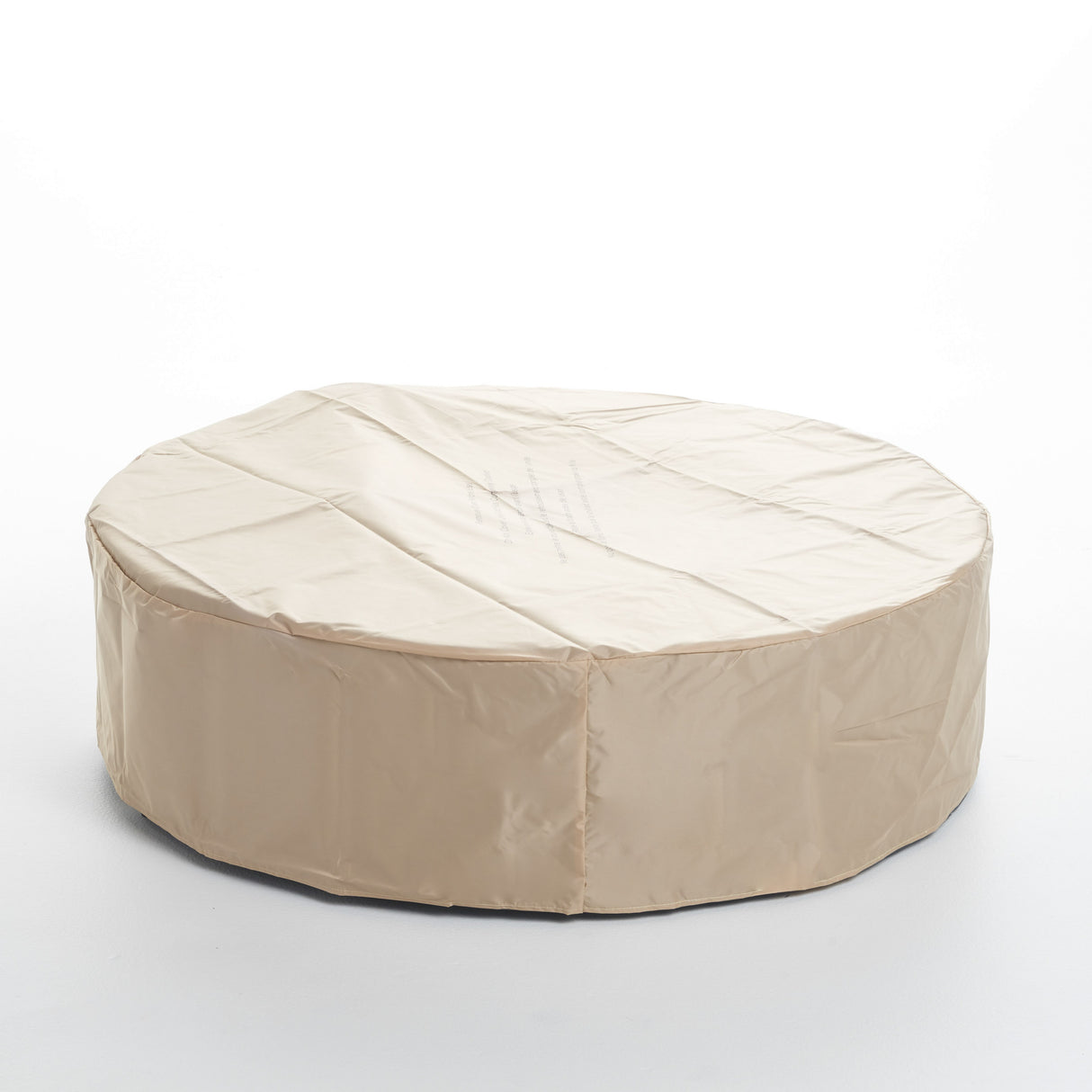 Modular circular concrete propane fire pit, light grey 50,000 btu