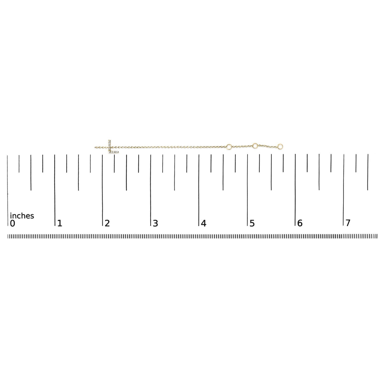 10K Yellow Gold Diamond Accent "A-Z" Initial Charm and Link Bracelet