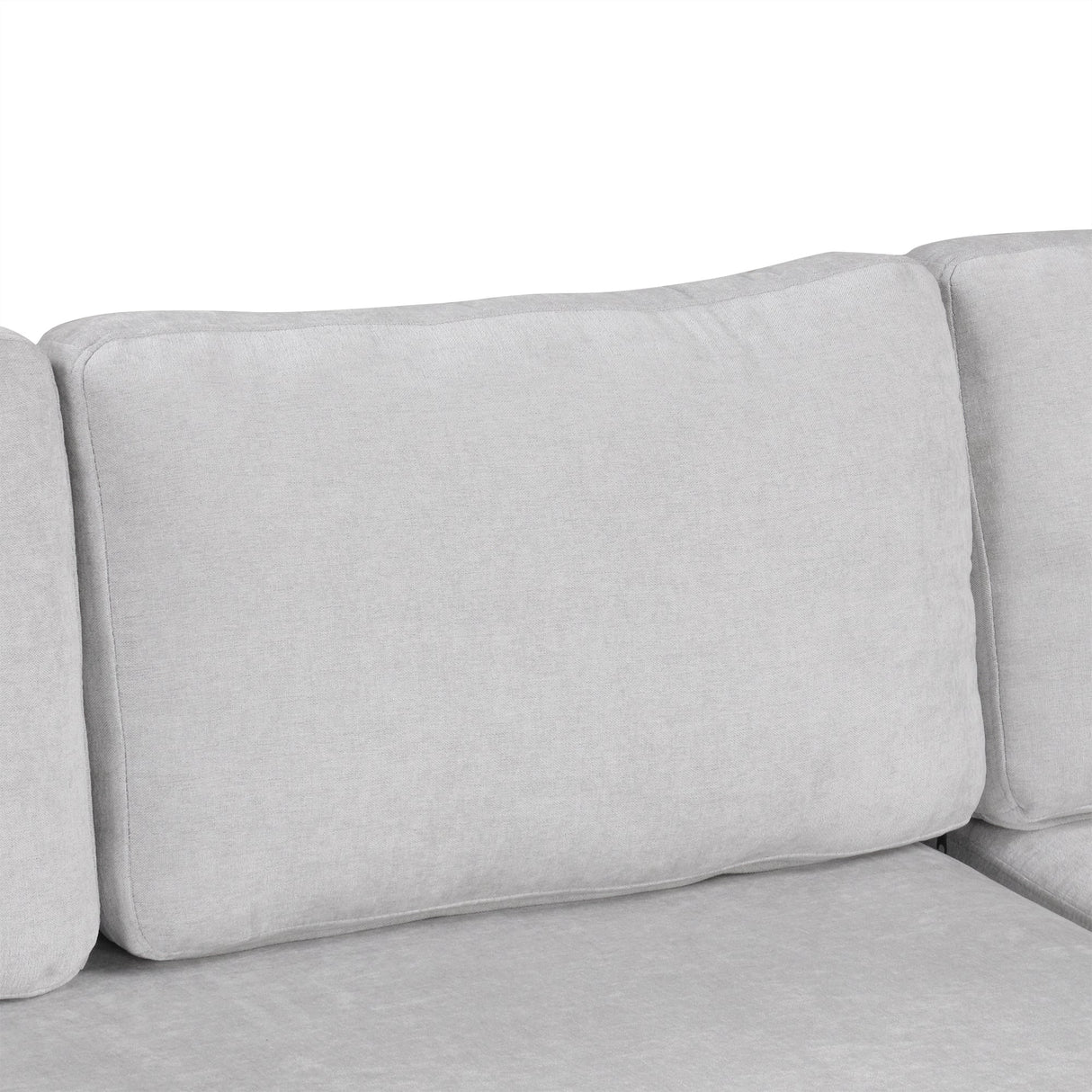 87.4' Sectional Sofa with Reversible Armrests Gray Chenille Upholstery
