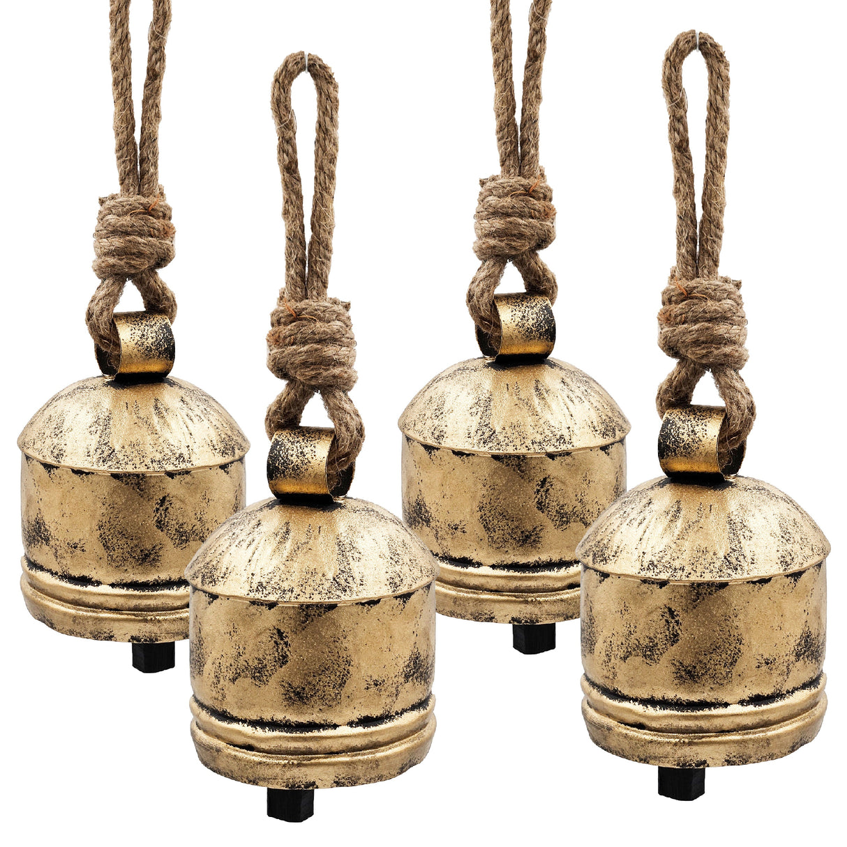Iron Hanging Bell Decorative Ornaments - Set of 4