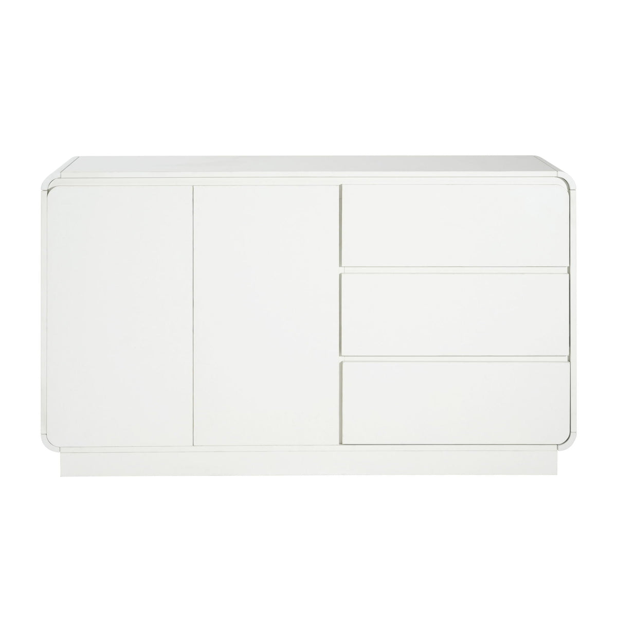 Sideboard, Wide Storage With 2 Doors And 3 Drawers