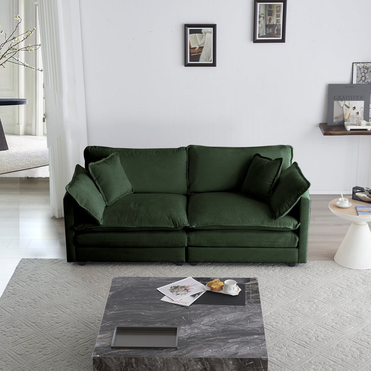 Modern Fabric Loveseat Sofa Couch for Living Room