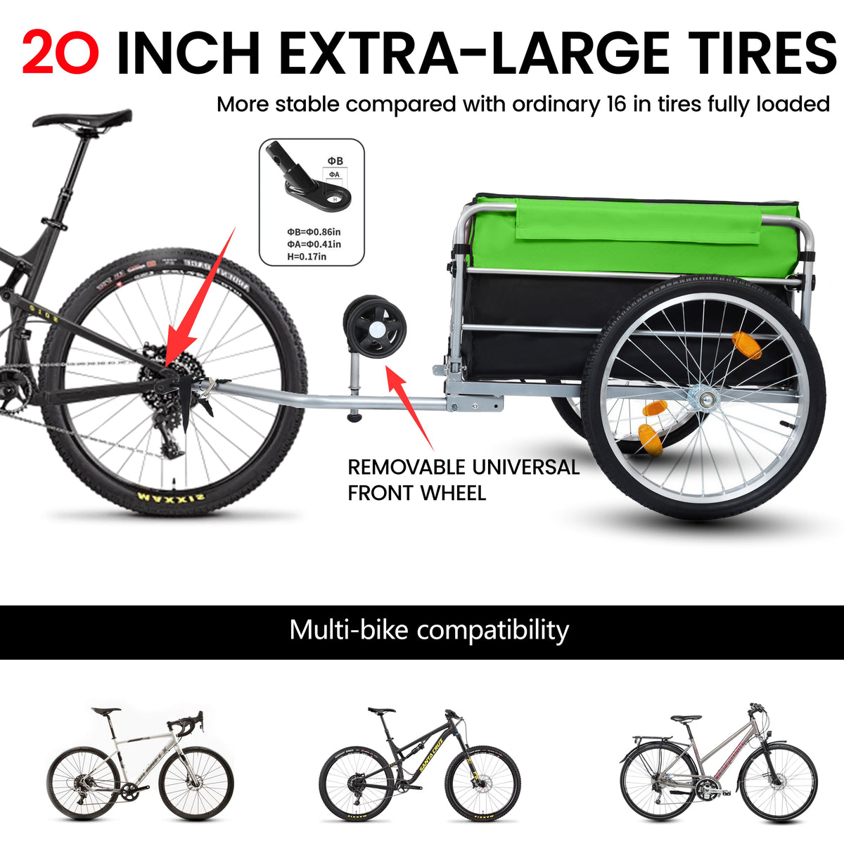 Heavy Duty Bike Cargo Trailer