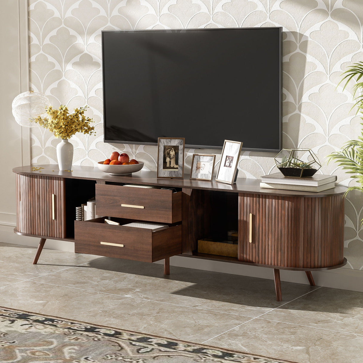 TV Stand Entertainment Center with Storage