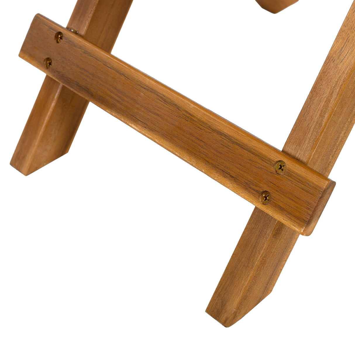 Patio Conversation Set with Foldable Acacia Wood Side Table and Cushions