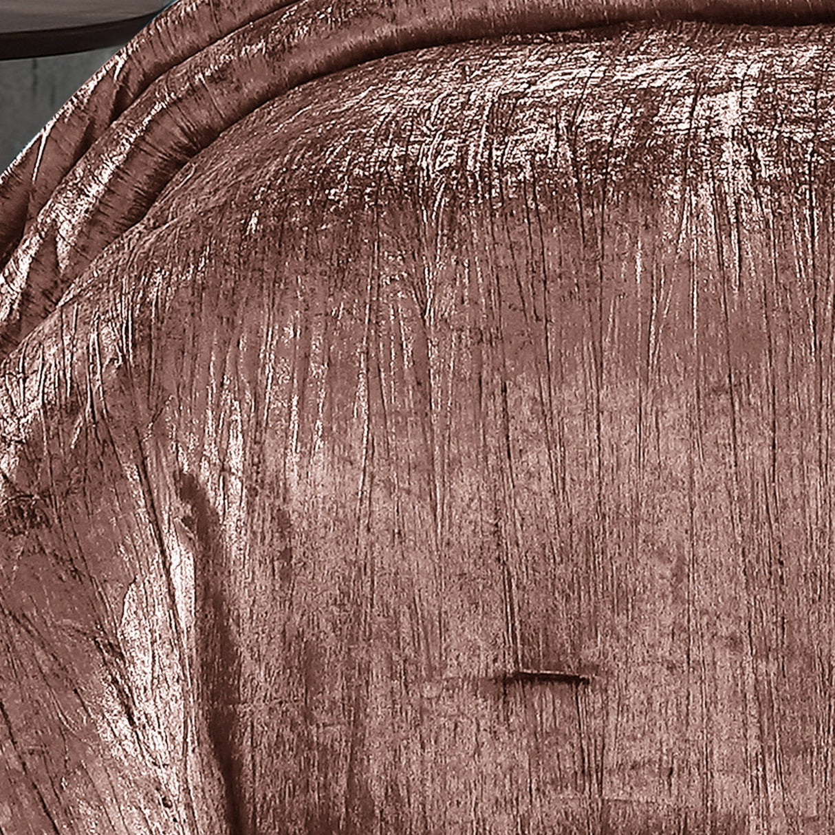 Blush Crinkle Velvet 7Pc Bedding Ensemble