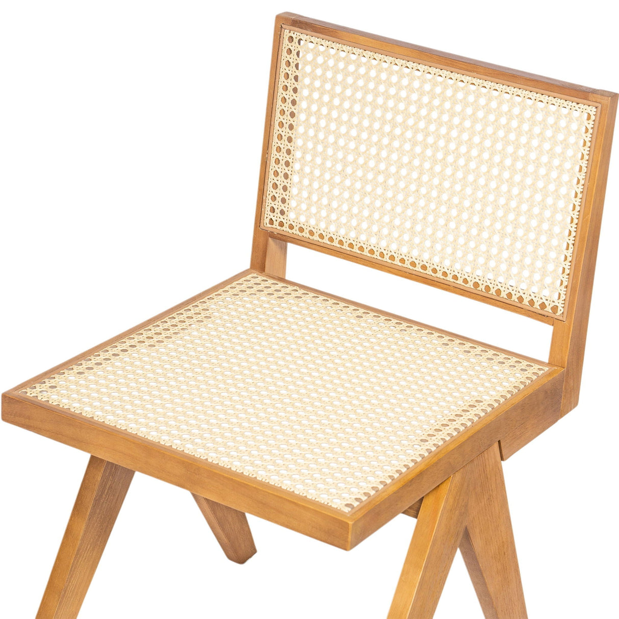 Chandigarh Dining Room Chairs with Natural Rattan (Set of 2)