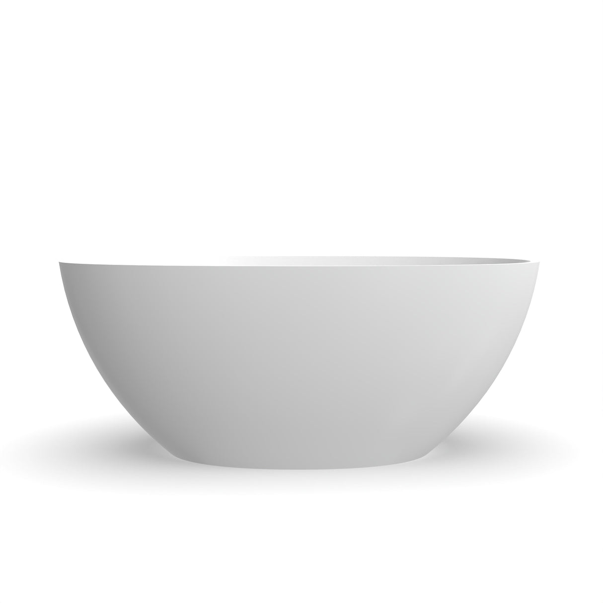 55 Inch Freestanding Solid Surface Soaking Bathtub