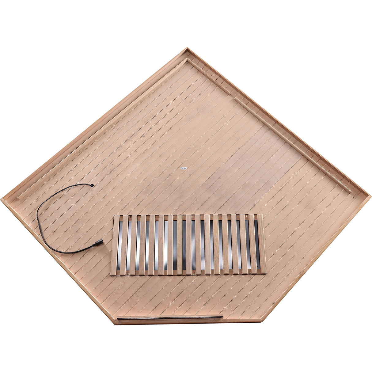 Pentagonal Sauna Room With Carbon Heating Plates - American White Oak