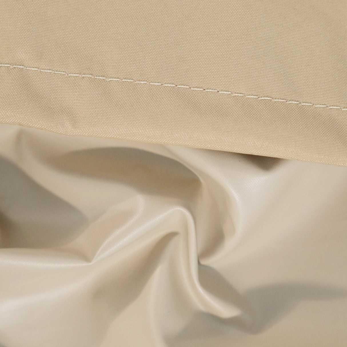 Patio Outdoor 3 Seater Sofa Cover Beige Fabric Weather-Resistant