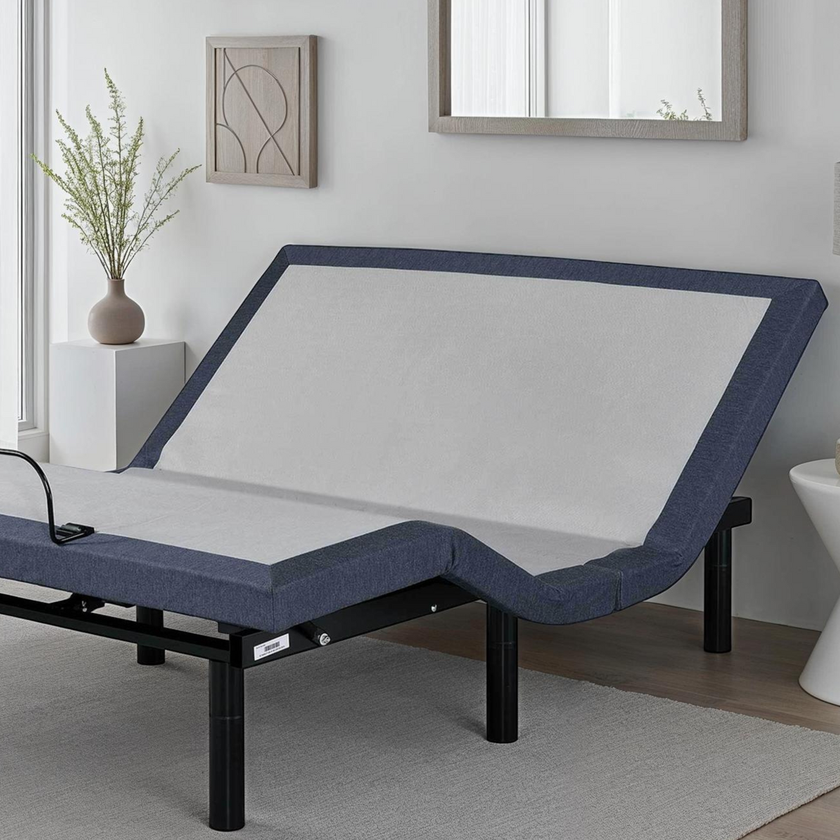 Twin XL Adjustable Bed Base with Massage and Position Adjustments