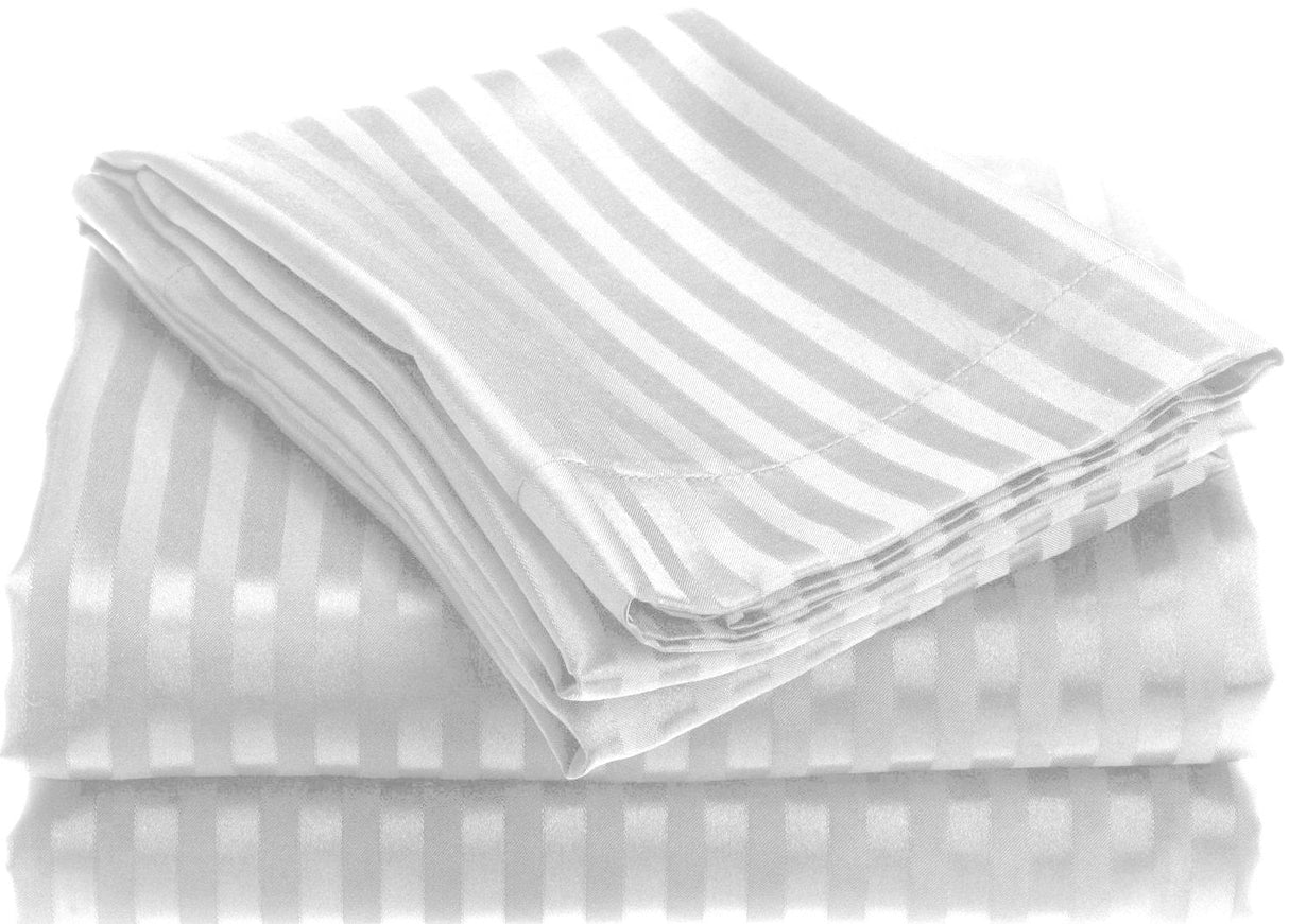 NobleHouse 1800 Series Wrinckle Resistant Embossed Stripe Sheet Set