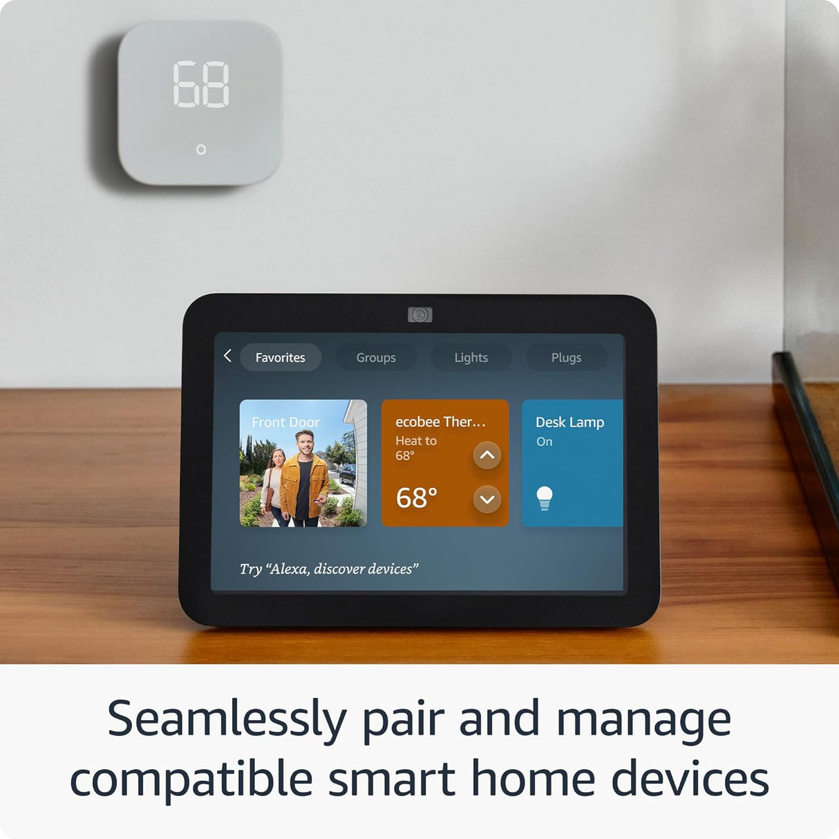 Amazon Echo Show 8, an Alexa device (newest model), With Spatial Audio, Smart Home Hub, Glacier White