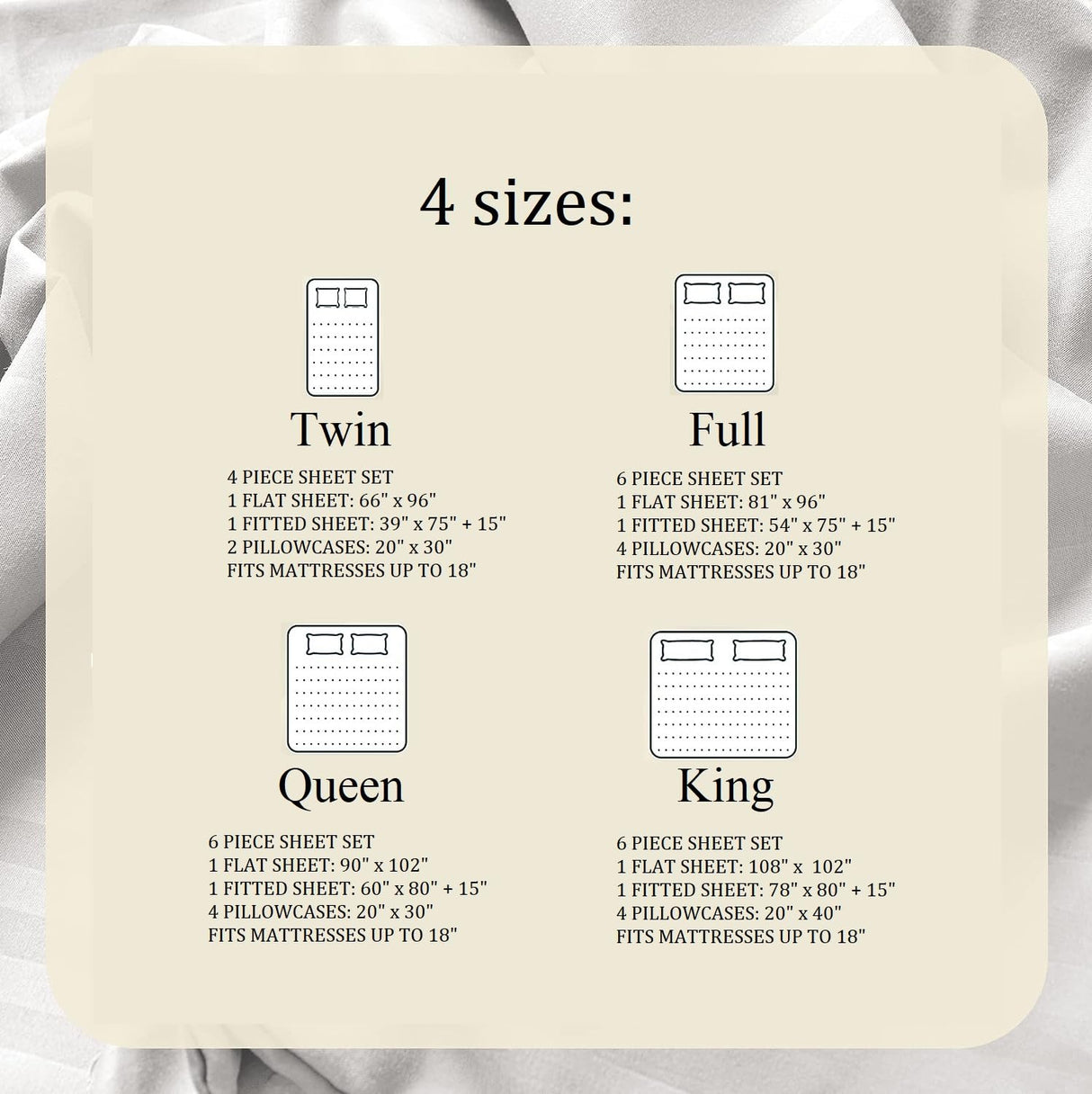 Faith, Hope, Love Home Decor 4 Piece Twin Sheet Set Includes 1 Flat Sheet 1 Fitted Sheet 2 Pillow Cases