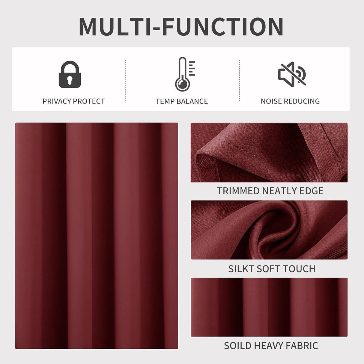 2 Pack - 55" x 84" Solid Thermal Blackout Panels (19 Colors)