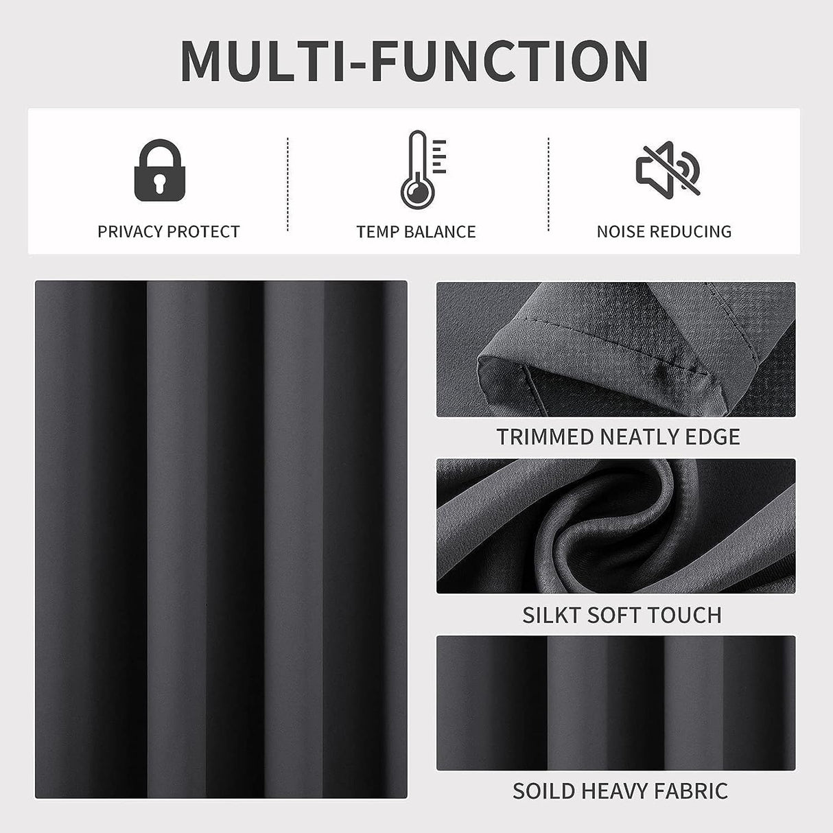 2 Pack - 55" x 84" Solid Thermal Blackout Panels (19 Colors)