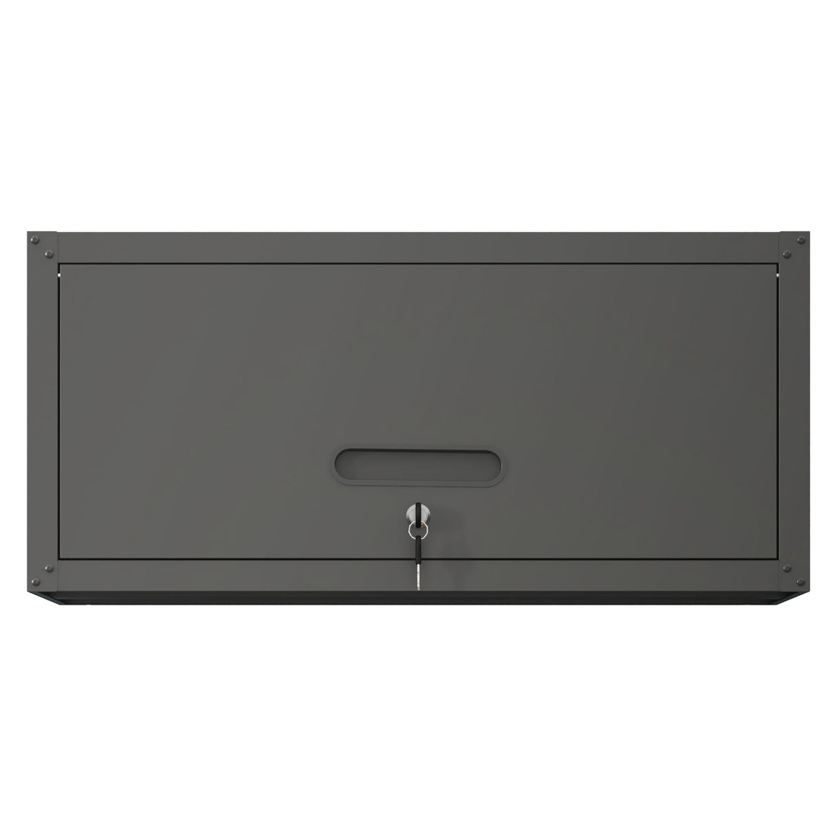 Heavy Duty, Metal Wall Mounted Tool Storage Cabinet Steel Metal Garage Storage Cabinet - Black / Gray
