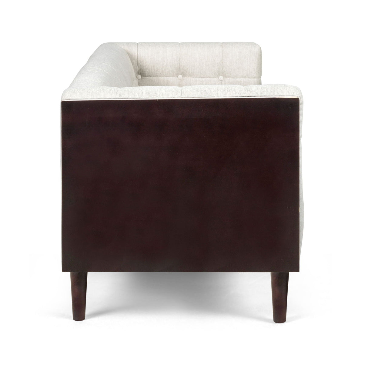 Contemporary Mid-Century Charm 3 Seater Sofa With Button Tufted Waffle Stitching