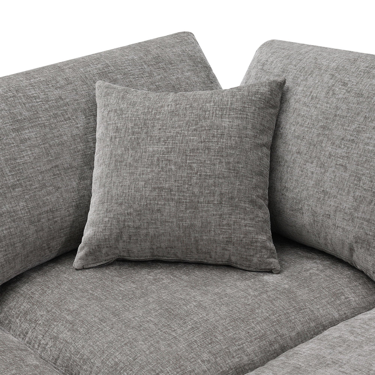 Modern Modular Cloud Sofa Bed, 6 Seat Sectional Couch Set With Ottoman, Free Combination, Convertible U Shaped Sleeper Sofa For Living Room