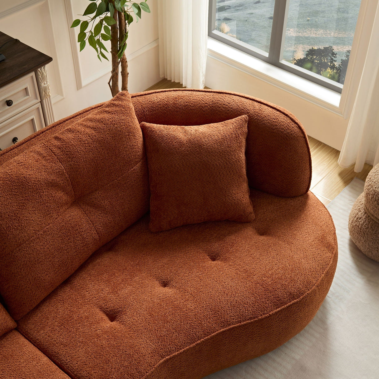 Modular Sofa, Durable Fabric, Solid Wood Frame, High Density Sponge Padding, Seating For 4