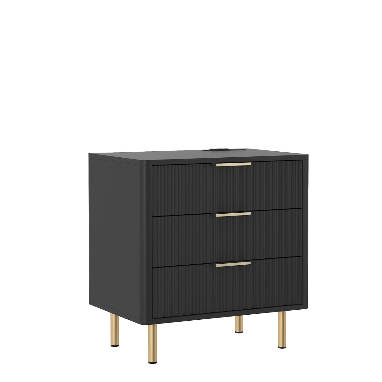 Nightstand with Charging Station and Night Light