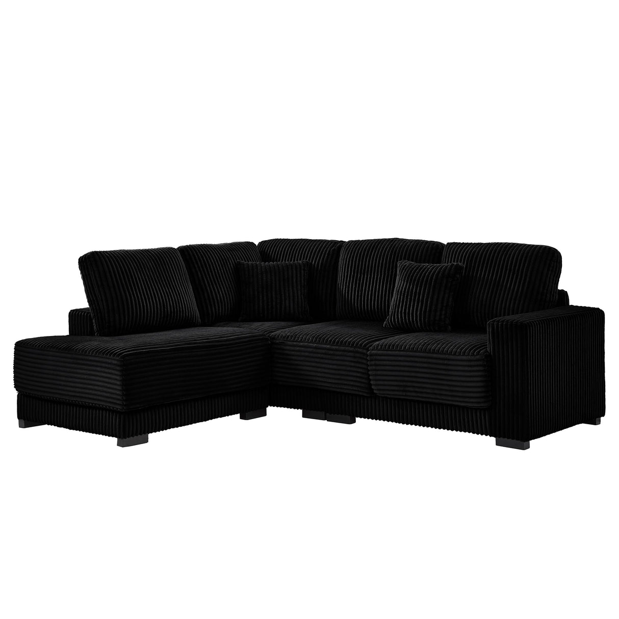 93" Sectional Sofa Couch with Reversible Chaise Lounge
