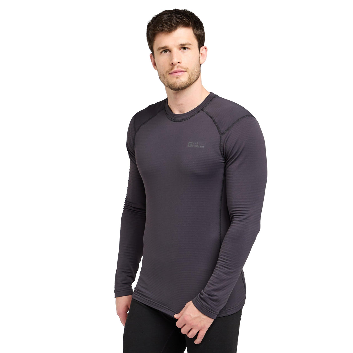 Jack Wolfskin Men's Long Sleeve Base Layer T-Shirt - Phantom