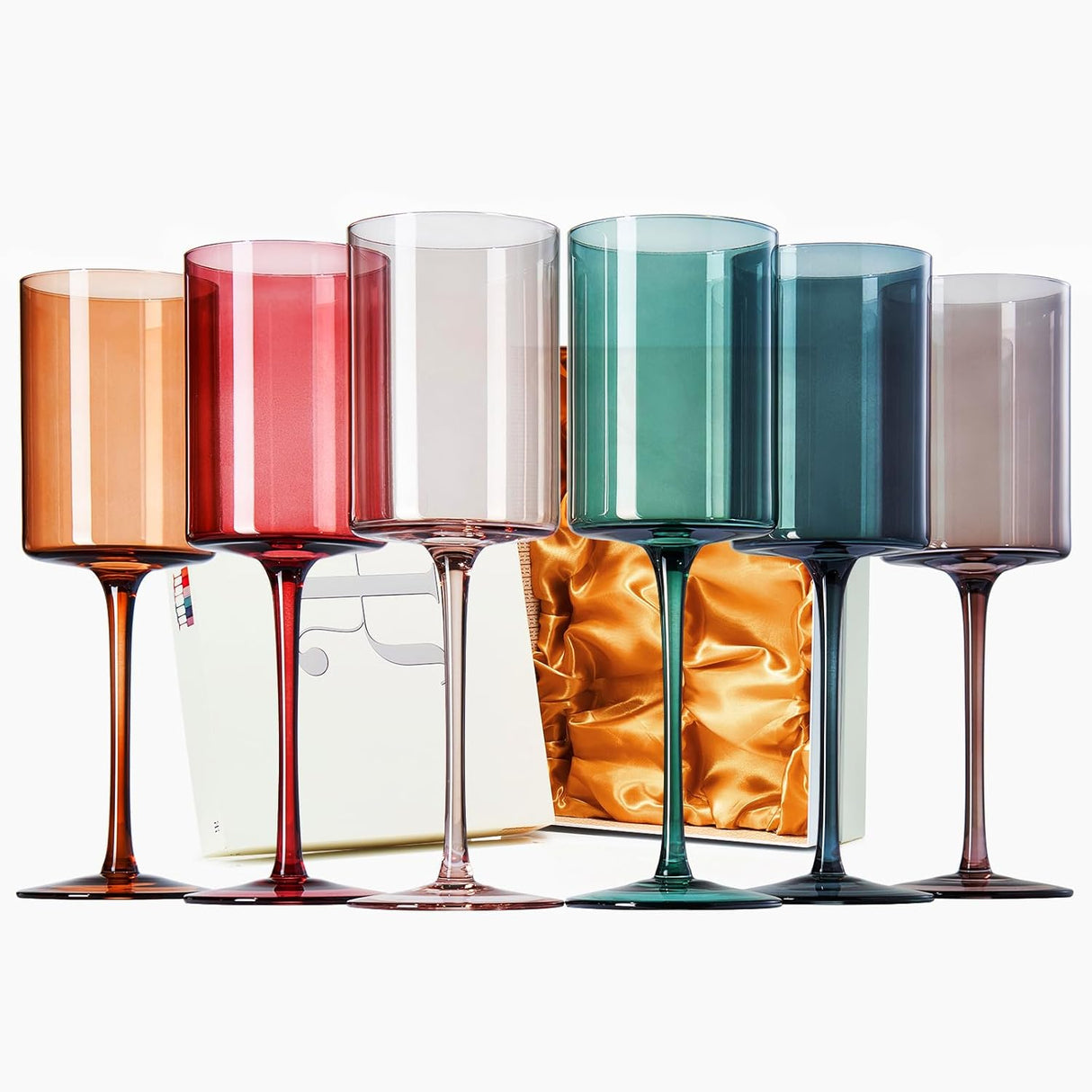 Tonal Stemmed Wine Glassware, Set of 6