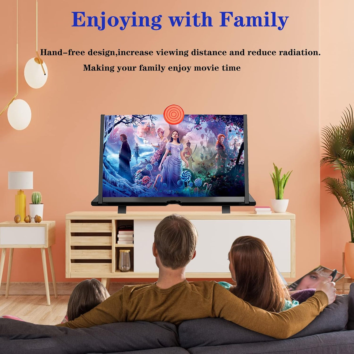 16 Inch Phone Screen Magnifier HD Mobile Screen Amplifier Stand for Movies