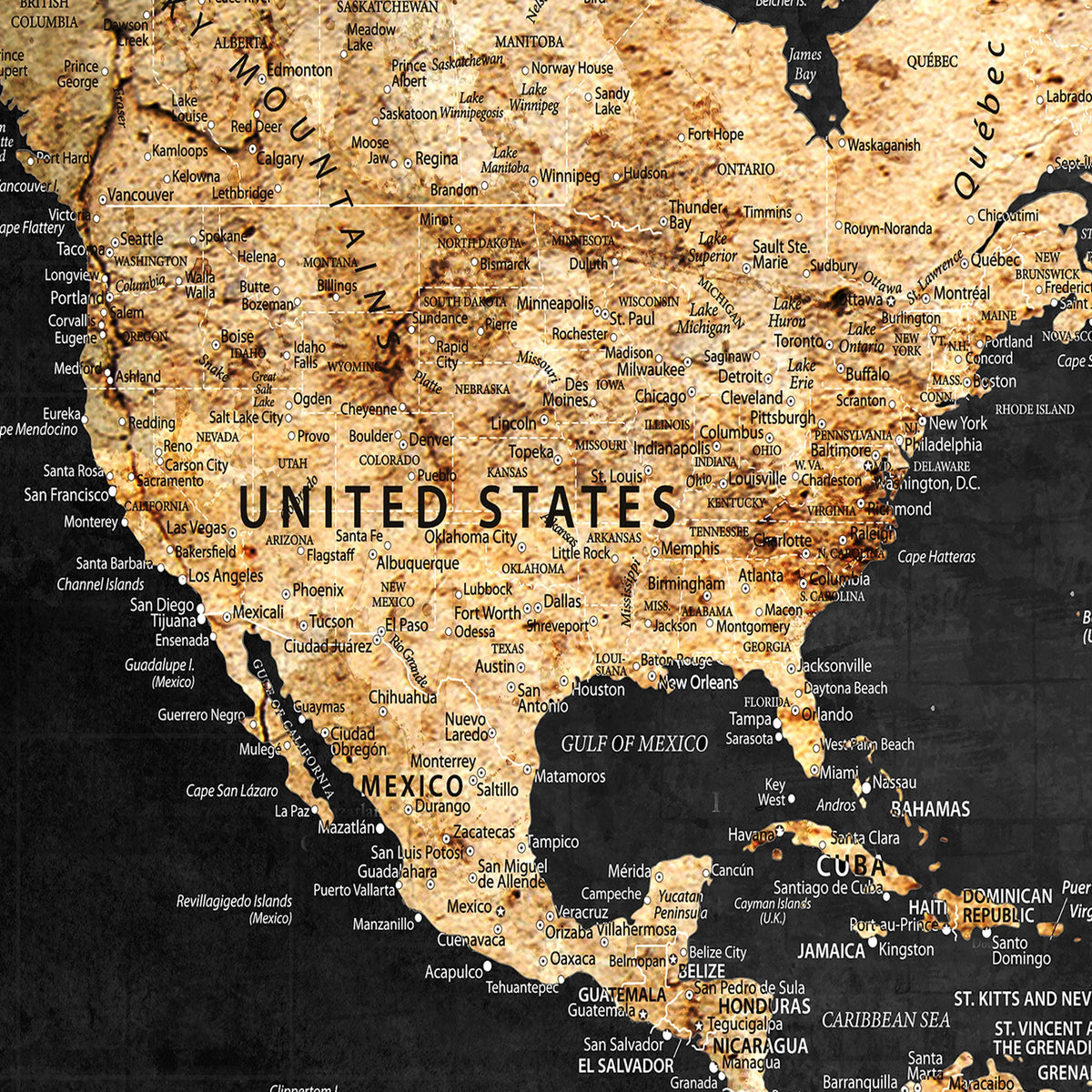 Framed Personalized Push Pin World Map – Custom Travel