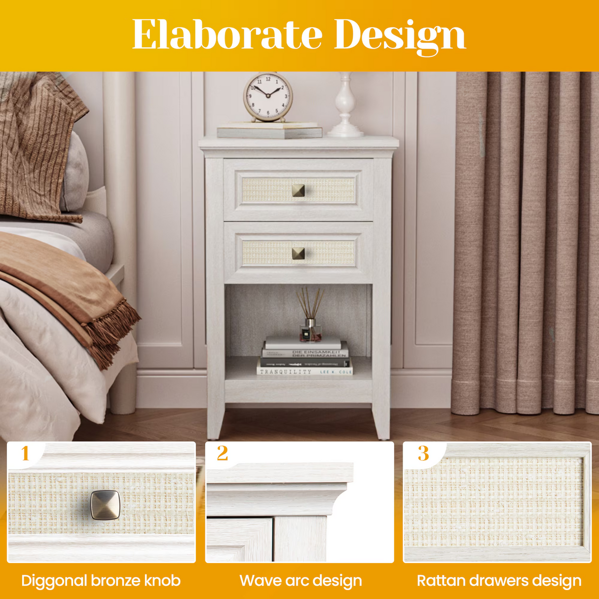 Grayish Nightstand