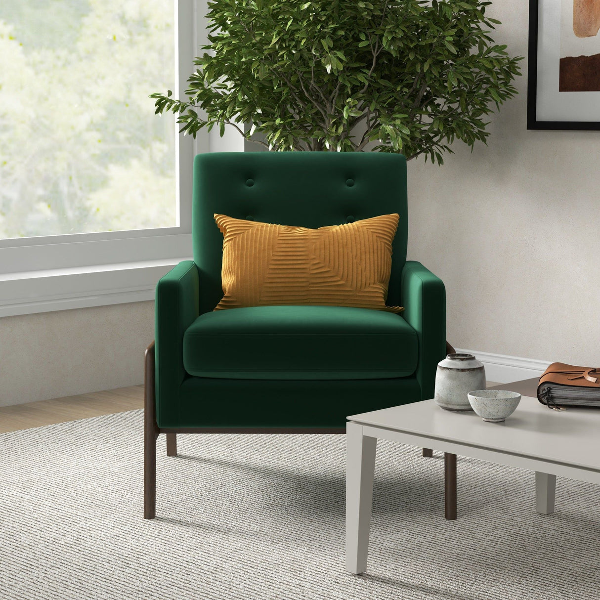 Cole - Solid Wood Lounge Chair