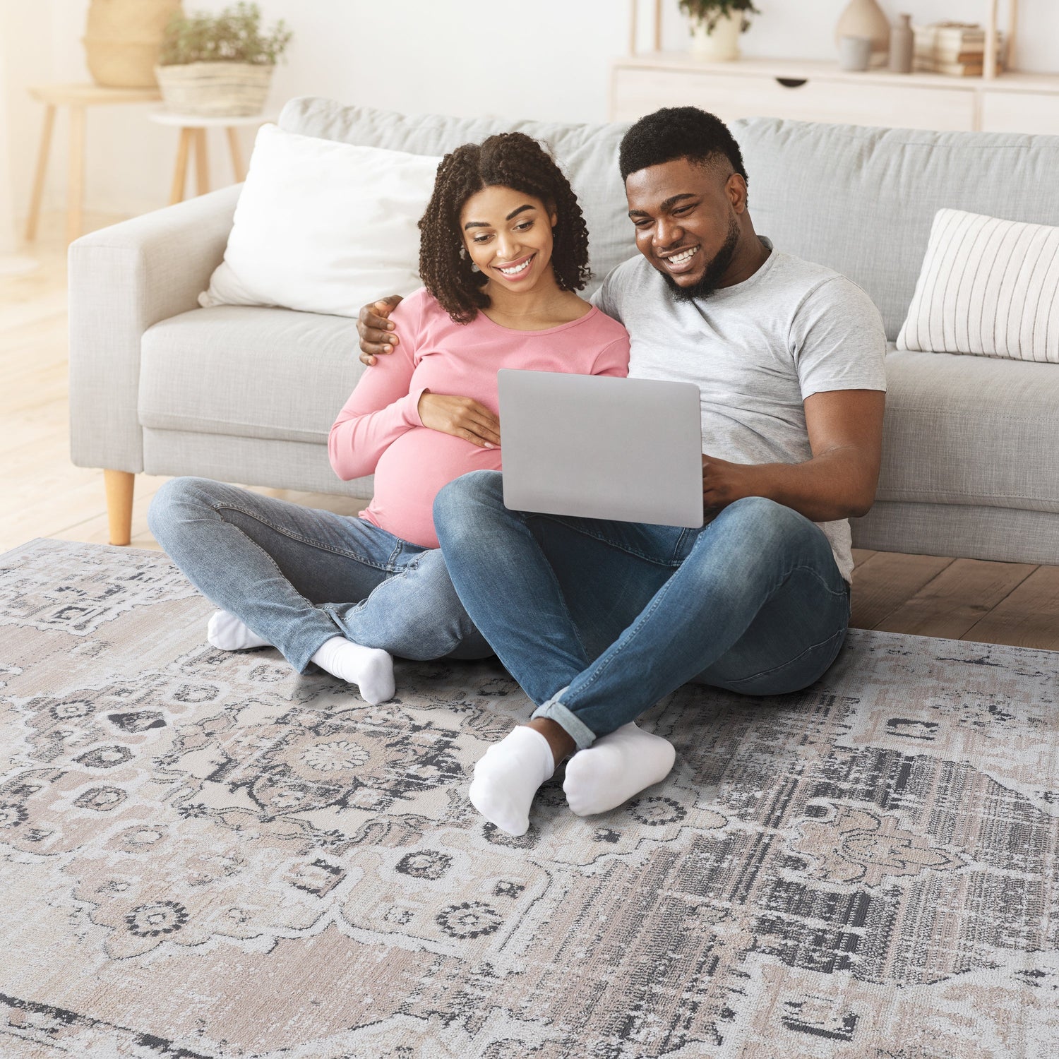 NAAR PAYAS Collection Medallion Non-Shedding  and Stain Resistant Area Rug