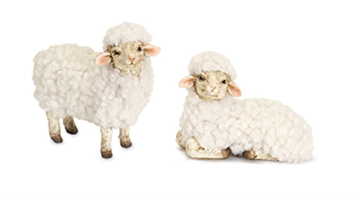 Happy tabletop sheep figurine (set of 8)