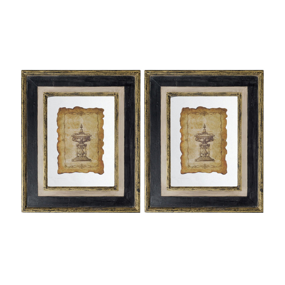 Lucian - Framed Antiqued Sculpture Print
