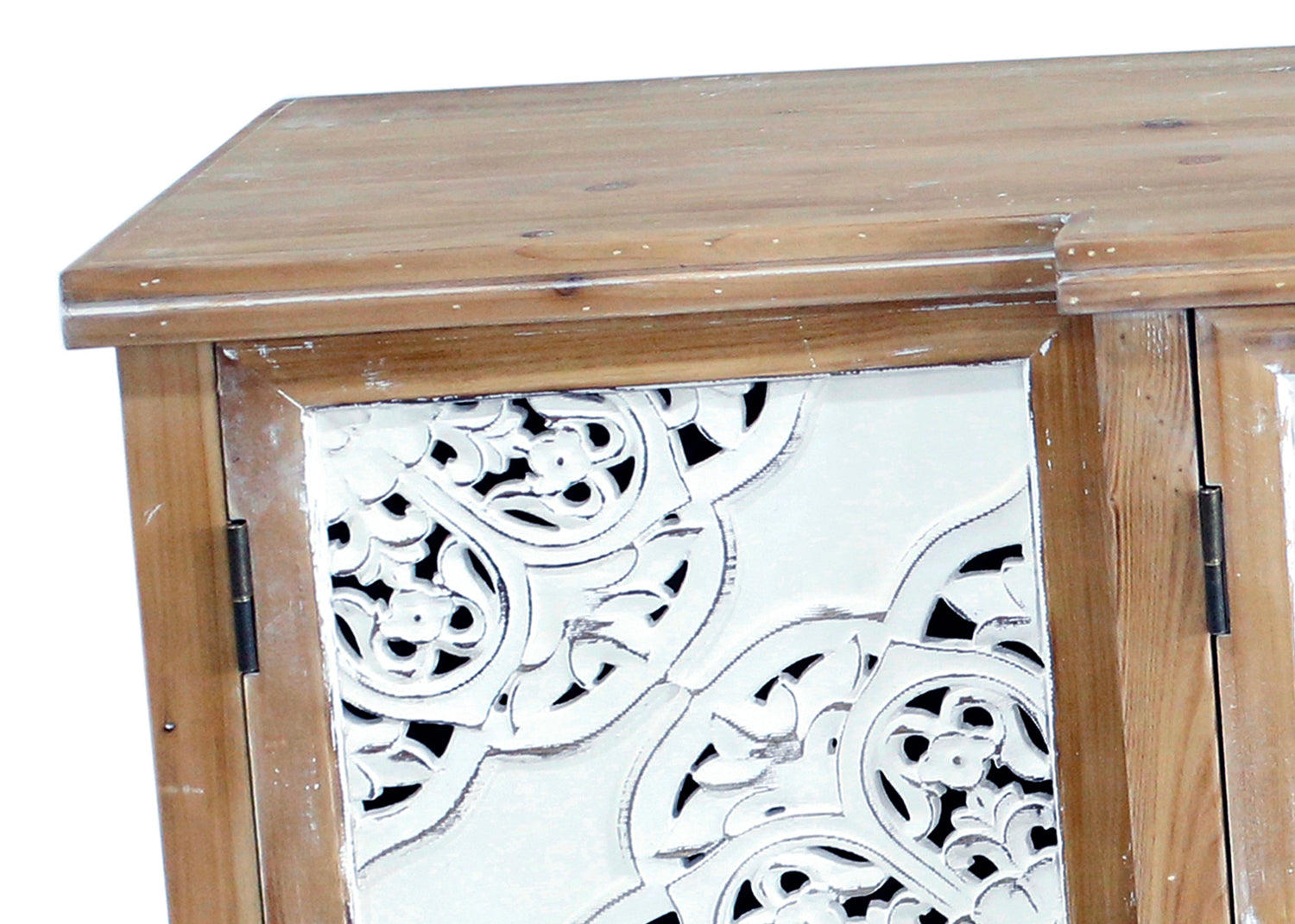 Hollow-Carved Accent Cabinenet