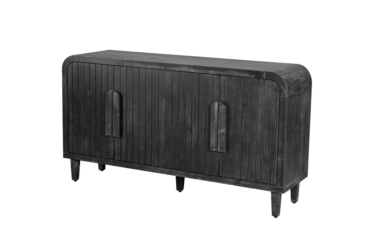 Amulette 4-Door Sideboard with Curved Edge and Adjustable Shelves