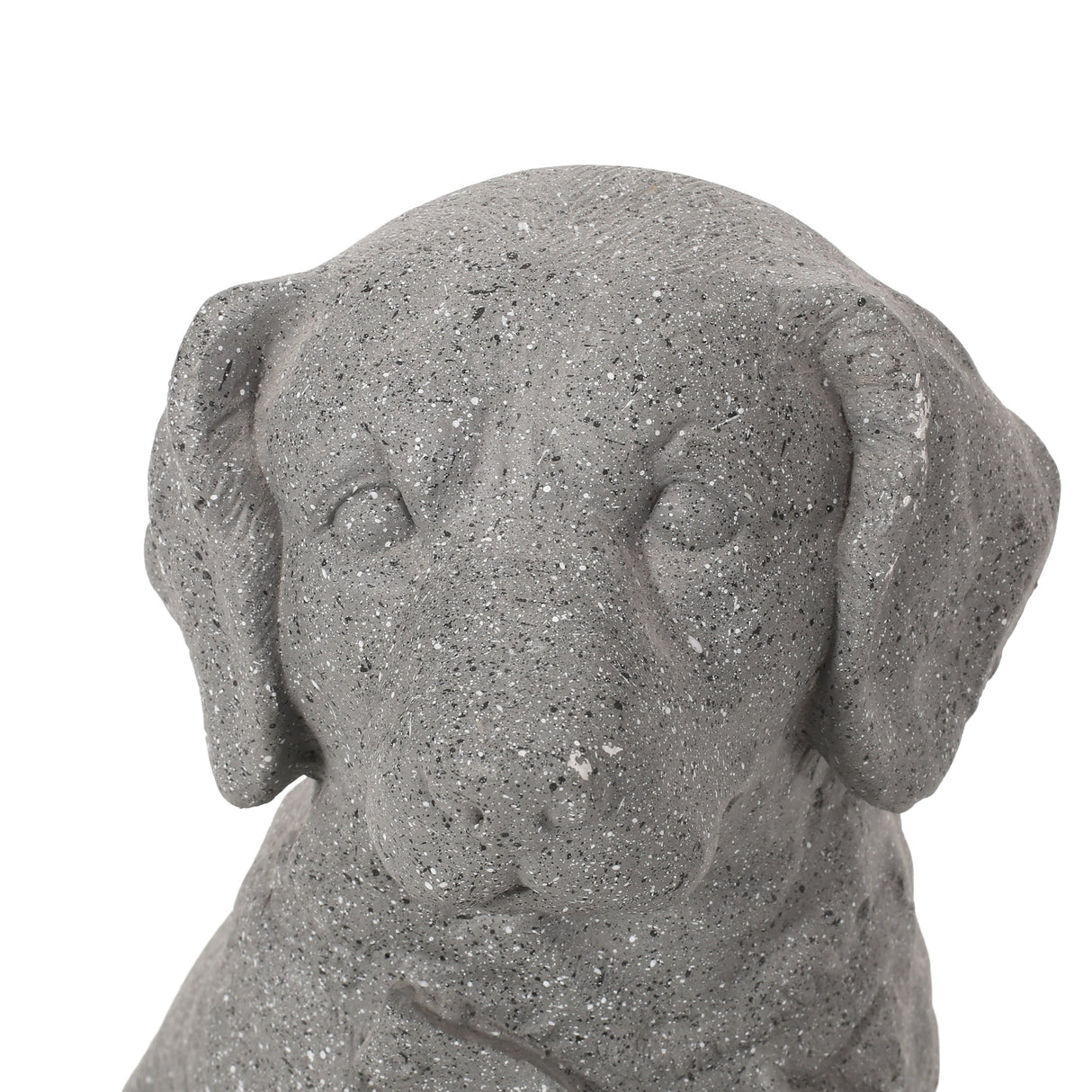 MGO Dog Statue, Outdoor Stone Gray, No Assembly Required