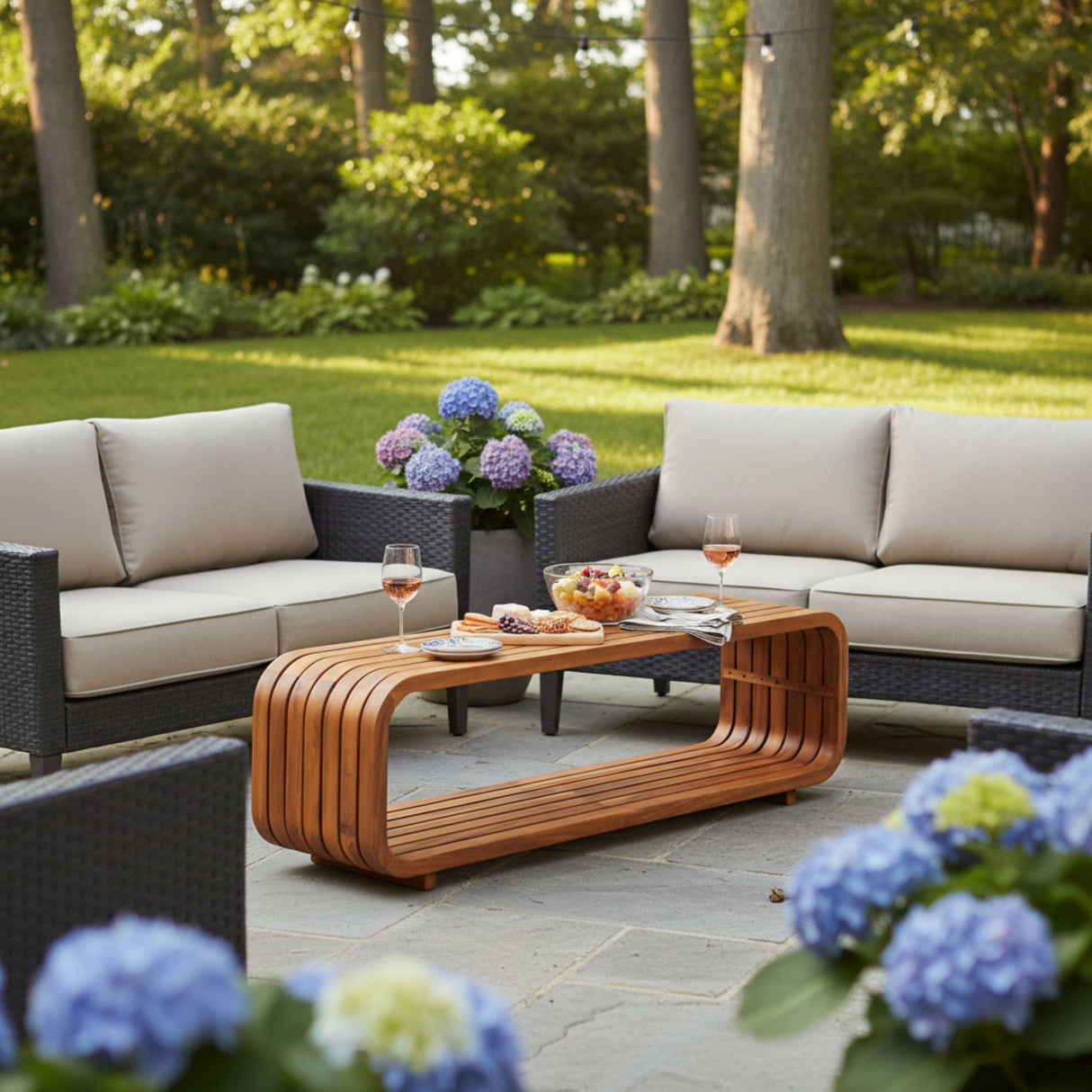 Melow Acacia Wood Coffee Table