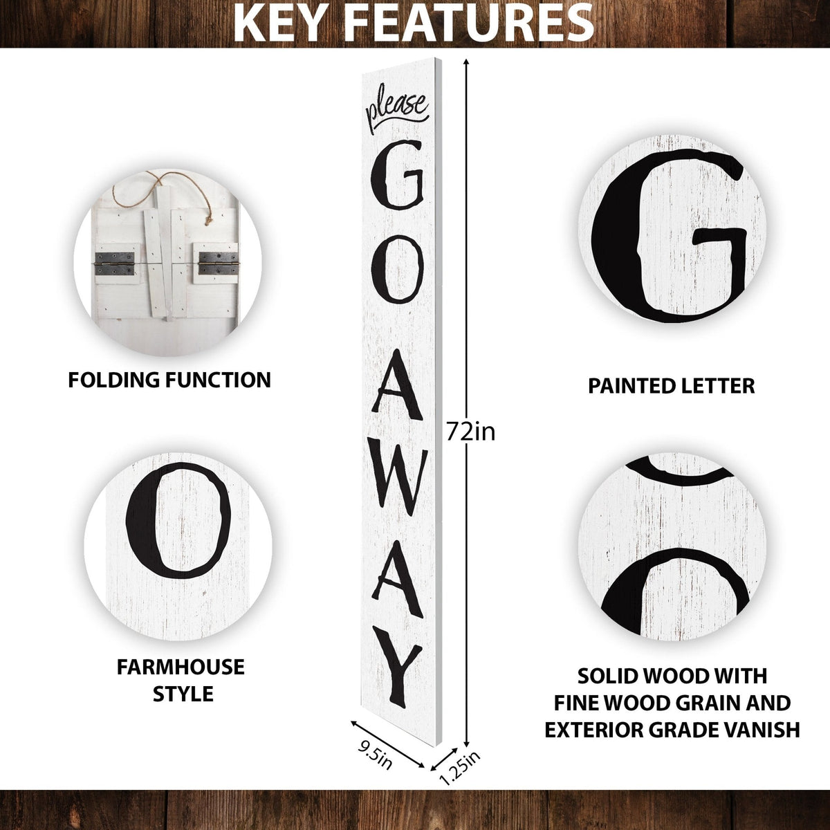 72in Go Away Sign for Porch - Tuesday Morning - Wall Signs